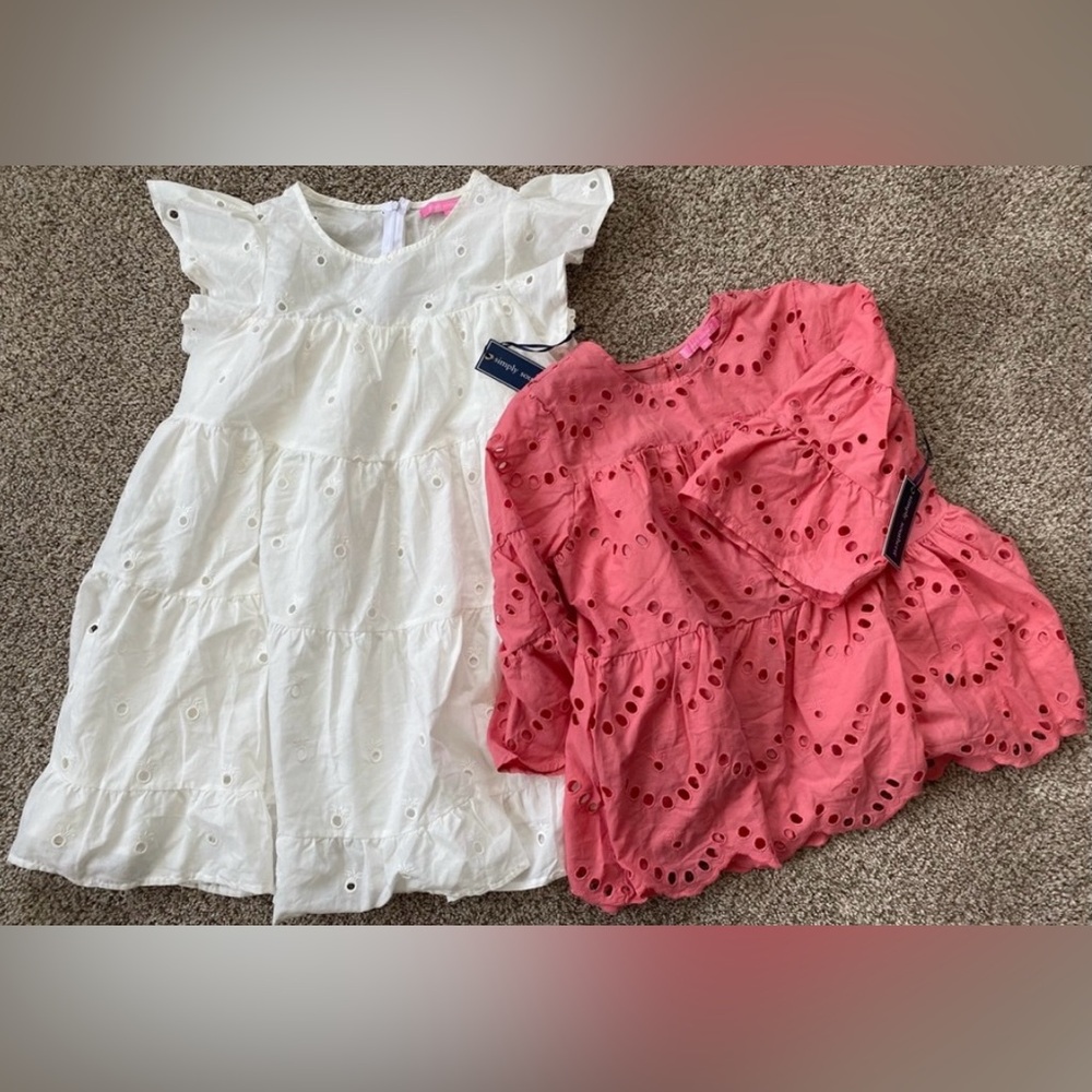 •NWT•{2} Simply Southern Girls Lace Tunic Dress & 3/4 Sleeve Top Bundle- SMALL